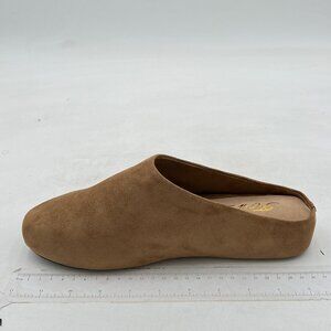 FOWT Brown Round Toe Mules Slip on Backless Slippers Casual Outdoor Shoes